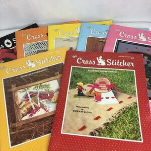 7 Vintage Back Issues of The‎ Cross Stitcher Magazine 1986/1987
